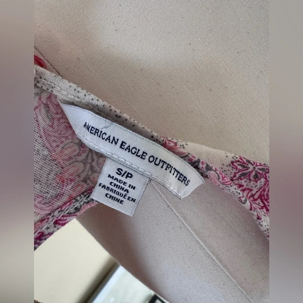 American Eagle Outfitters Pink Paisley Tank Top - Picture 6 of 7